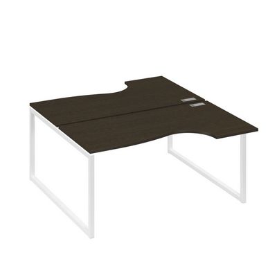 А4 Б4 185 ВТ (Венге темный/Белый) Рабочая станция опоры QUATTRO столы 2х160 Классика