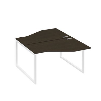 А4 Б4 187 ВТ (Венге темный/Белый) Рабочая станция опоры QUATTRO со столами Техно 2х140