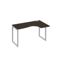А4 С4 034 ВТ (Венге темный/Серый) Стол эргономичный правый "Классика" на металлокаркасе QUATTRO