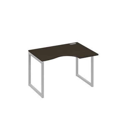 А4 С4 042 ВТ (Венге темный/Серый) Стол эргономичный правый "Классика" на металлокаркасе QUATTRO