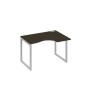 А4 С4 042 ВТ (Венге темный/Серый) Стол эргономичный правый "Классика" на металлокаркасе QUATTRO