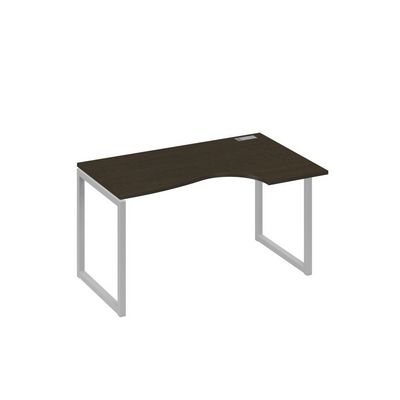 А4 С4 044 ВТ (Венге темный/Серый) Стол эргономичный правый "Классика" на металлокаркасе QUATTRO