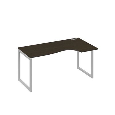А4 С4 046 ВТ (Венге темный/Серый) Стол эргономичный правый "Классика" на металлокаркасе QUATTRO