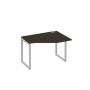 А4 С4 052 ВТ (Венге темный/Серый) Стол эргономичный правый "Техно" на металлокаркасе QUATTRO
