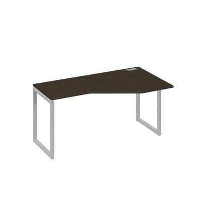 А4 С4 056 ВТ (Венге темный/Серый) Стол эргономичный правый "Техно" на металлокаркасе QUATTRO