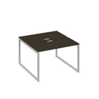 А4 С4 170 ВТ (Венге темный/Серый) Рабочая станция на каркасе QUATTRO столы 2х120