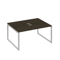 А4 С4 172 ВТ (Венге темный/Серый) Рабочая станция на каркасе QUATTRO столы 2х160