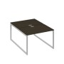 А4 С4 176 ВТ (Венге темный/Серый) Рабочая станция на каркасе QUATTRO столы 2х120