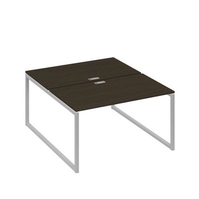 А4 С4 177 ВТ (Венге темный/Серый) Рабочая станция на каркасе QUATTRO столы 2х140