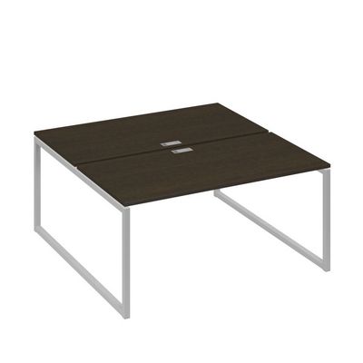 А4 С4 178 ВТ (Венге темный/Серый) Рабочая станция на каркасе QUATTRO столы 2х160