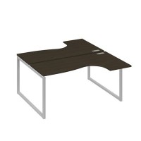 А4 С4 182 ВТ (Венге темный/Серый) Рабочая станция опоры QUATTRO столы 2х160 Классика