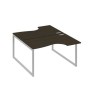 А4 С4 184 ВТ (Венге темный/Серый) Рабочая станция опоры QUATTRO столы 2х140 Классика