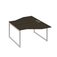 А4 С4 187 ВТ (Венге темный/Серый) Рабочая станция опоры QUATTRO со столами Техно 2х140