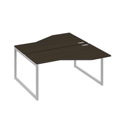 А4 С4 188 ВТ (Венге темный/Серый) Рабочая станция опоры QUATTRO со столами Техно 2х160