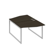 А4 С4 189 ВТ (Венге темный/Серый) Рабочая станция каркас QUATTRO столы 2х120 Техно