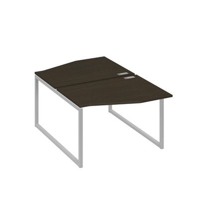 А4 С4 189 ВТ (Венге темный/Серый) Рабочая станция каркас QUATTRO столы 2х120 Техно