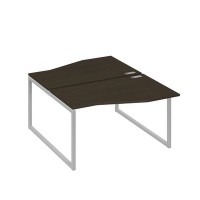 А4 С4 190 ВТ (Венге темный/Серый) Рабочая станция каркас QUATTRO столы 2х140 Техно