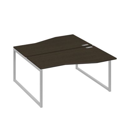 А4 С4 191 ВТ (Венге темный/Серый) Рабочая станция каркас QUATTRO столы 2х160 Техно