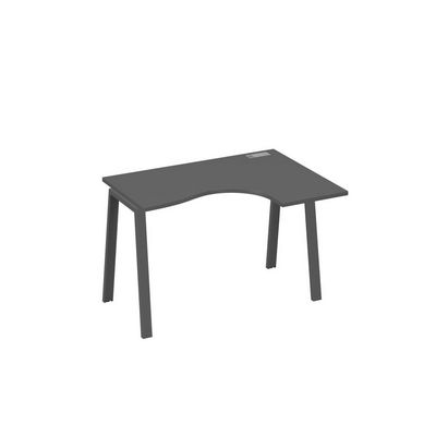 А4 А3 032 АР (Антрацит премиум/Антрацит) Стол эргономичный правый "Классика" на металлокаркасе TRE
