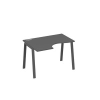 А4 А3 041 АР (Антрацит премиум/Антрацит) Стол эргономичный левый "Классика" на металлокаркасе TRE
