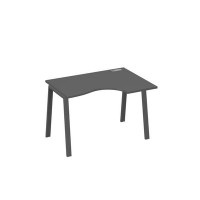 А4 А3 042 АР (Антрацит премиум/Антрацит) Стол эргономичный правый "Классика" на металлокаркасе TRE