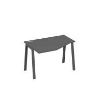 А4 А3 051 АР (Антрацит премиум/Антрацит) Стол эргономичный левый "Техно" на металлокаркасе TRE