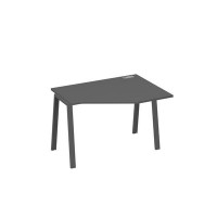 А4 А3 052 АР (Антрацит премиум/Антрацит) Стол эргономичный правый "Техно" на металлокаркасе TRE