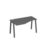 А4 А3 053 АР (Антрацит премиум/Антрацит) Стол эргономичный левый "Техно" на металлокаркасе TRE