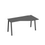 А4 А3 056 АР (Антрацит премиум/Антрацит) Стол эргономичный правый "Техно" на металлокаркасе TRE