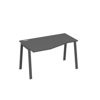 А4 А3 063 АР (Антрацит премиум/Антрацит) Стол эргономичный левый "Техно" на металлокаркасе TRE