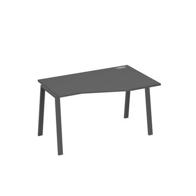 А4 А3 064 АР (Антрацит премиум/Антрацит) Стол эргономичный правый "Техно" на металлокаркасе TRE