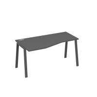 А4 А3 065 АР (Антрацит премиум/Антрацит) Стол эргономичный левый "Техно" на металлокаркасе TRE