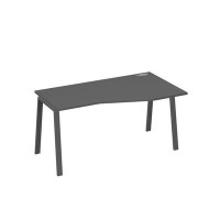 А4 А3 066 АР (Антрацит премиум/Антрацит) Стол эргономичный правый "Техно" на металлокаркасе TRE