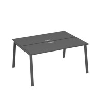 А4 А3 172 АР (Антрацит премиум/Антрацит) Рабочая станция на каркасе TRE столы 2х160