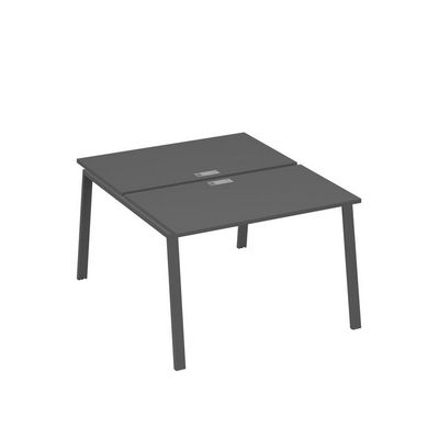 А4 А3 173 АР (Антрацит премиум/Антрацит) Рабочая станция на каркасе TRE столы 2х120