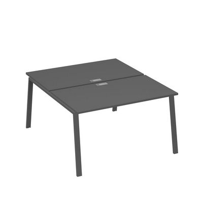А4 А3 177 АР (Антрацит премиум/Антрацит) Рабочая станция на каркасе TRE столы 2х140