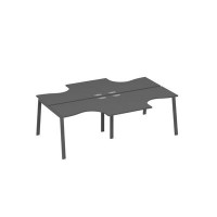 А4 А3 180-2 АР (Антрацит премиум/Антрацит) Рабочая станция TRE столы 4х120 Классика