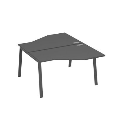 А4 А3 188 АР (Антрацит премиум/Антрацит) Рабочая станция опоры TRE со столами Техно 2х160