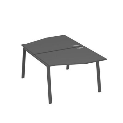 А4 А3 189 АР (Антрацит премиум/Антрацит) Рабочая станция каркас TRE столы 2х120 Техно