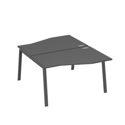 А4 А3 190 АР (Антрацит премиум/Антрацит) Рабочая станция каркас TRE столы 2х140 Техно