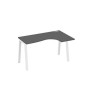 А4 Б3 034 АР (Антрацит премиум/Белый) Стол эргономичный правый "Классика" на металлокаркасе TRE