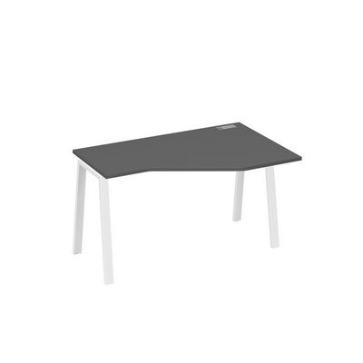 А4 Б3 054 АР (Антрацит премиум/Белый) Стол эргономичный правый "Техно" на металлокаркасе TRE