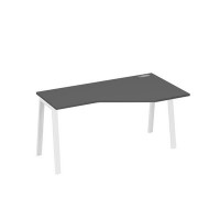 А4 Б3 056 АР (Антрацит премиум/Белый) Стол эргономичный правый "Техно" на металлокаркасе TRE