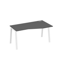 А4 Б3 066 АР (Антрацит премиум/Белый) Стол эргономичный правый "Техно" на металлокаркасе TRE