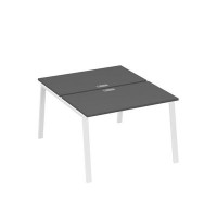 А4 Б3 173 АР (Антрацит премиум/Белый) Рабочая станция на каркасе TRE столы 2х120