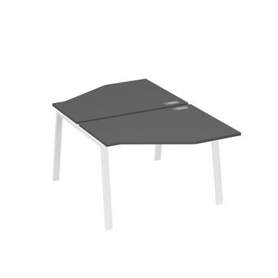 А4 Б3 186 АР (Антрацит премиум/Белый) Рабочая станция опоры TRE со столами Техно 2х120