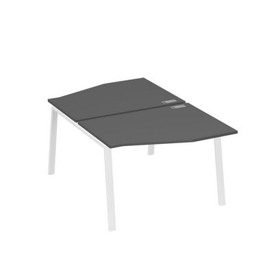 А4 Б3 189 АР (Антрацит премиум/Белый) Рабочая станция каркас TRE столы 2х120 Техно