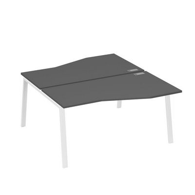 А4 Б3 191 АР (Антрацит премиум/Белый) Рабочая станция каркас TRE столы 2х160 Техно