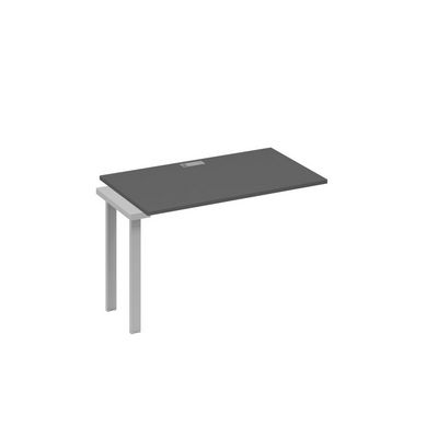 А4 С3 013-1 АР (Антрацит премиум/Серый) Секция стола 120 рабочей станции на каркасе TRE