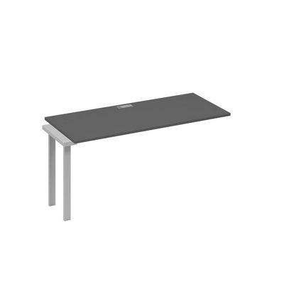 А4 С3 015-1 АР (Антрацит премиум/Серый) Секция стола 160 рабочей станции на каркасе TRE